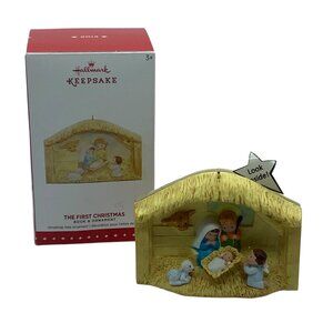 Hallmark Keepsake‎ "The First Christmas" Book & Ornament Nativity K. Gaughran